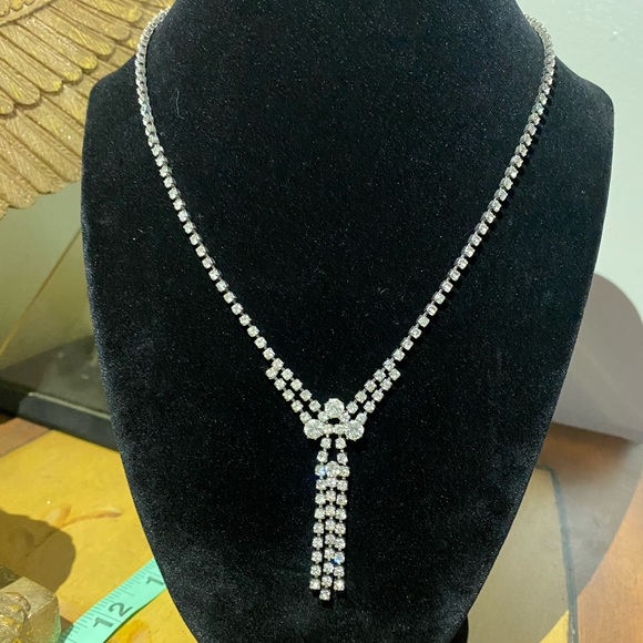 Vintage rhinestone necklace - Picture 3 of 9
